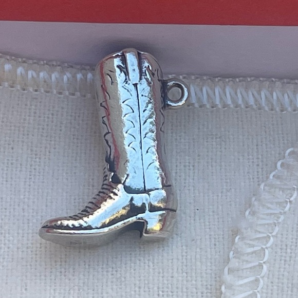 James Avery Silver western Cowboy Boot Charm - Picture 3 of 7